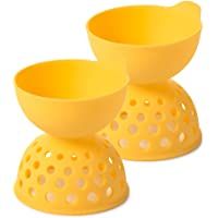 OXO Good Grips Silicona Huevo Caza furtiva Juego - Utensilio para huevos escalfados - Amarillo - 2 Piezas